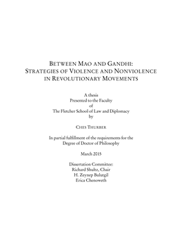 Strategies of Violence and Nonviolence in Revolutionary Movements