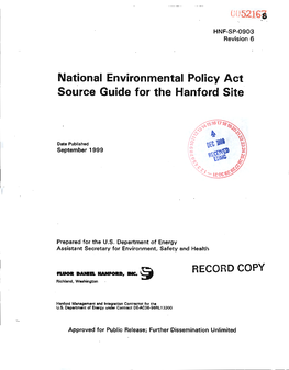 National Environmental Policy Act Source Guide for the Hanford Site
