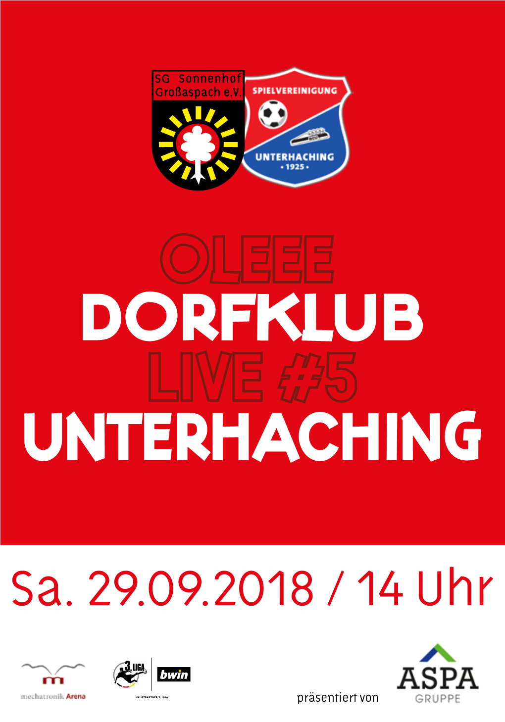 Spvgg Unterhaching Herzlich in Der Aspacher Mechatronik Arena Willkommen Heißen