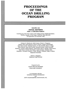 Ocean Drilling Program Initial Reports Volume 146 Part 1