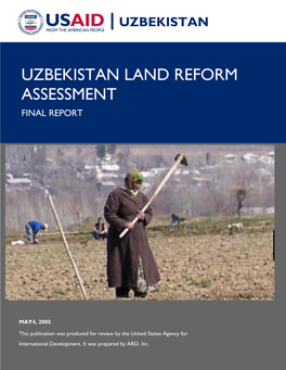 Uzbekistan Land Reform Assessment Final Report