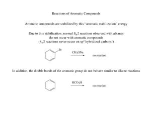 2 Reactions Observed with Alkanes Do Not Occur with Aromatic Compounds 2 (SN2 Reactions Never Occur on Sp Hybridized Carbons!)