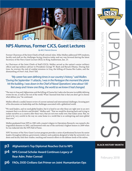 NPS Alumnus, Former CJCS, Guest Lectures by MC2 Patrick Dionne