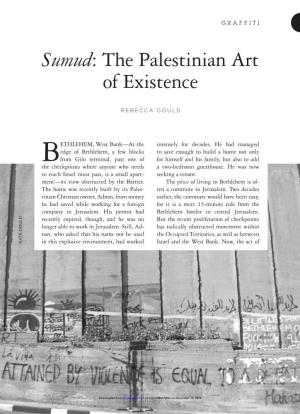 Sumud: the Palestinian Art of Existence