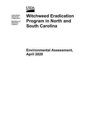 Witchweed Eradication Program in North and South Carolina