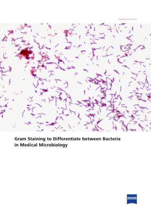 Gram Staining to Differentiate Between Bacteria in Medical Microbiology Application Note