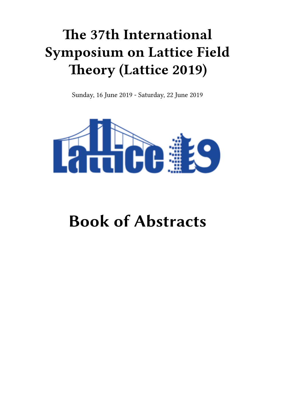 Book of Abstracts Ii Contents