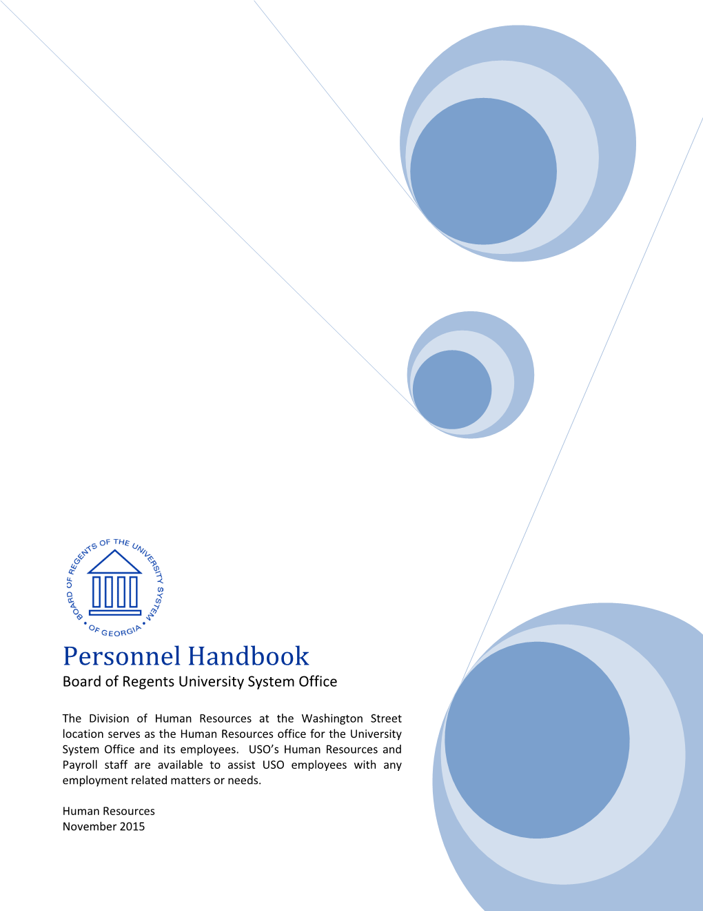 Personnel Handbook Board of Regents University System Office