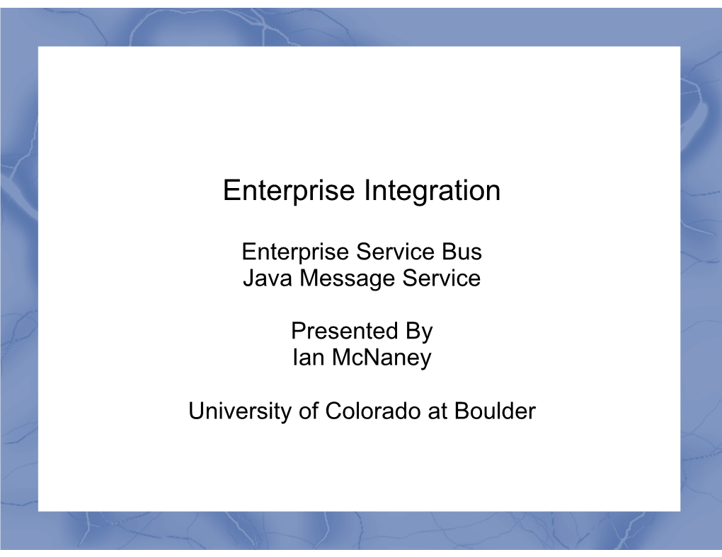 Enterprise Integration