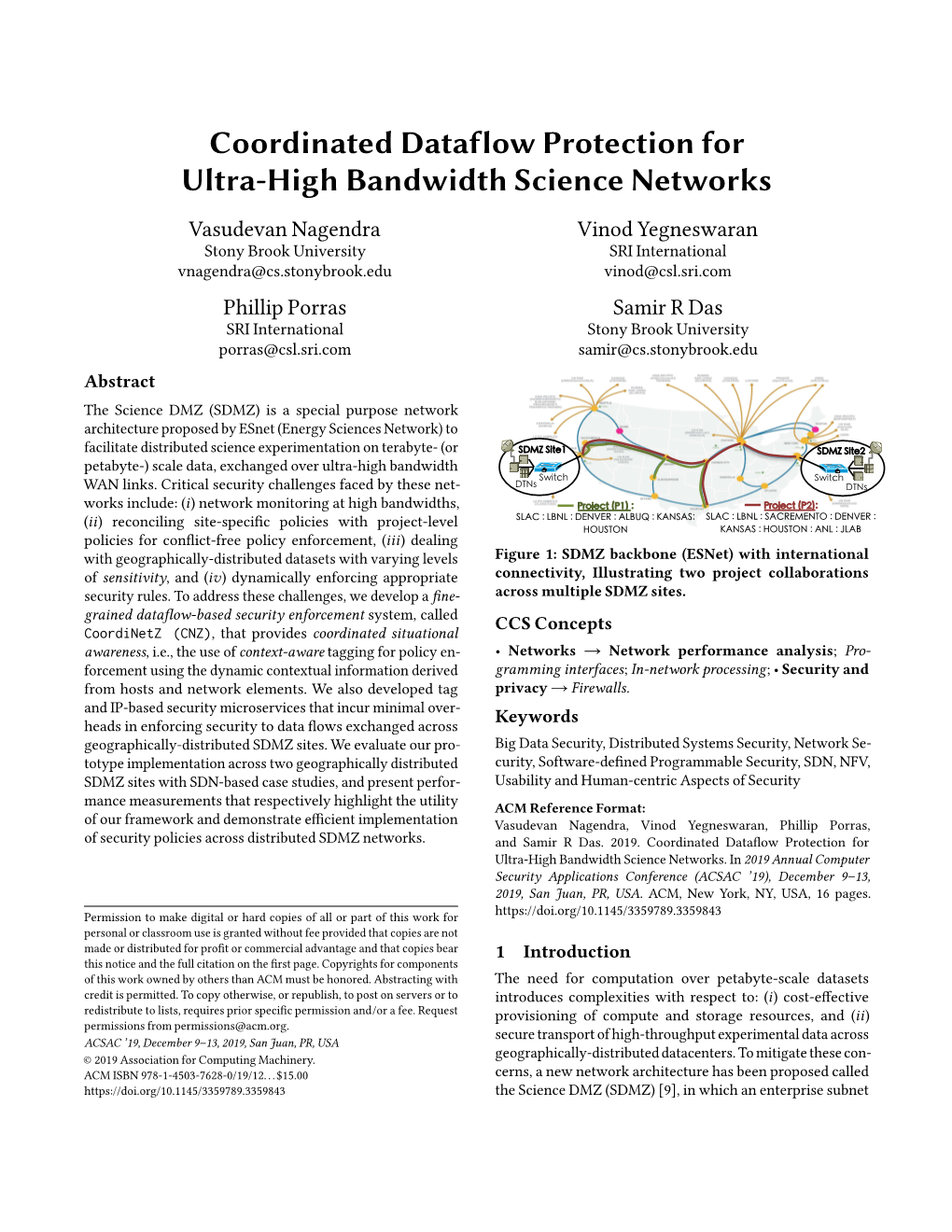 Coordinated Dataflow Protection for Ultra-High Bandwidth Science