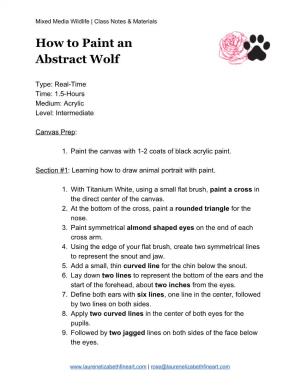 How to Paint an Abstract Wolf
