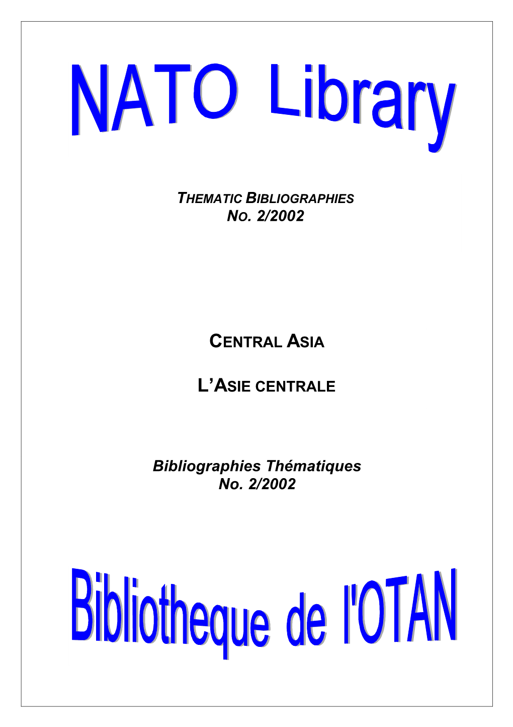 Bibliographies Thématiques No. 2/2002 NO. 2/2002