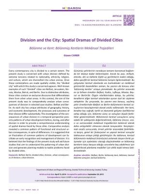 Division and the City: Spatial Dramas of Divided Cities