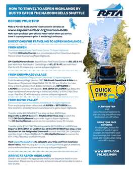 How to Travel to Aspen Highlands by Bus to Catch the Maroon Bells Shuttle