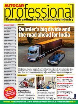 Daimler's Big Divide and the Road Ahead for India