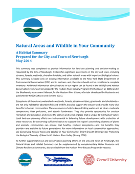 Newburgh Habitat Summary