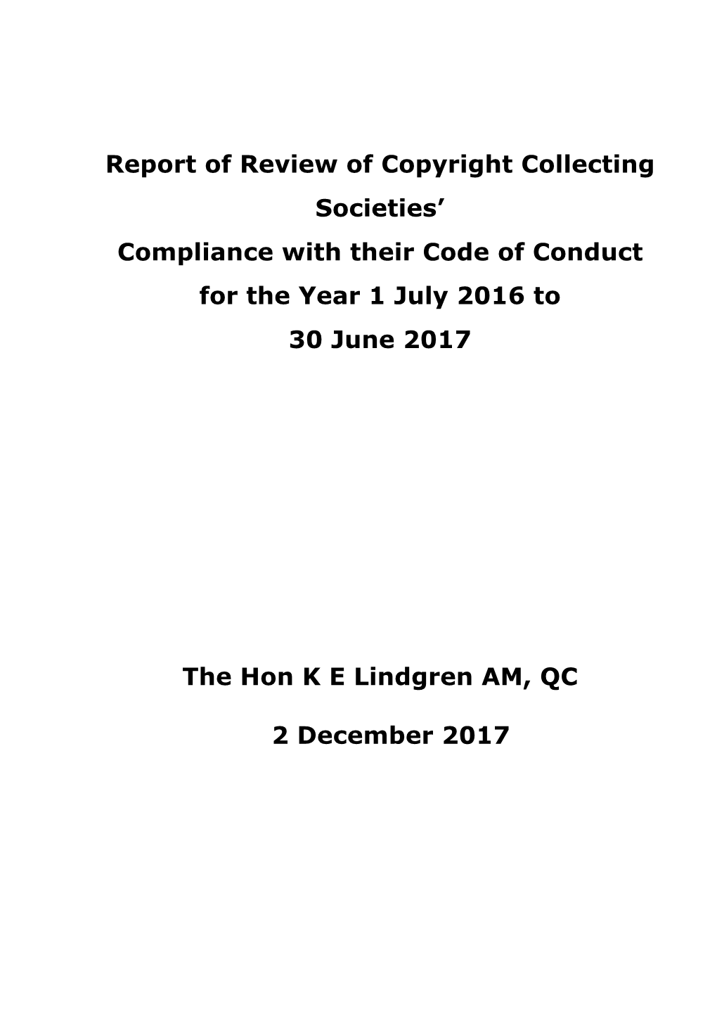 FINAL Code Reviewer's Compliance Report 2017