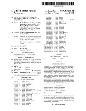 (12) United States Patent (10) Patent No.: US 7,863,296 B2 Weiner Et Al