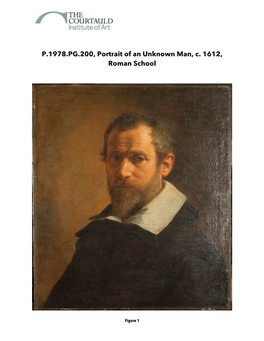 P.1978.PG.200, Portrait of an Unknown Man, C. 1612, Roman School