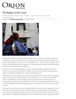 The Rights of the Land