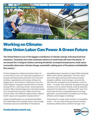 Working on Climate: How Union Labor Can Power a Green Future