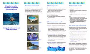 Requirements for Outdoor Residential Swimming Pools