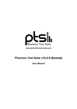 Phoronix Test Suite V10.4.0 (Ibestad)