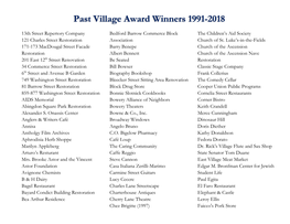 Past Village Award Winners 1991-2018