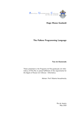 Hugo Musso Gualandi the Pallene Programming Language