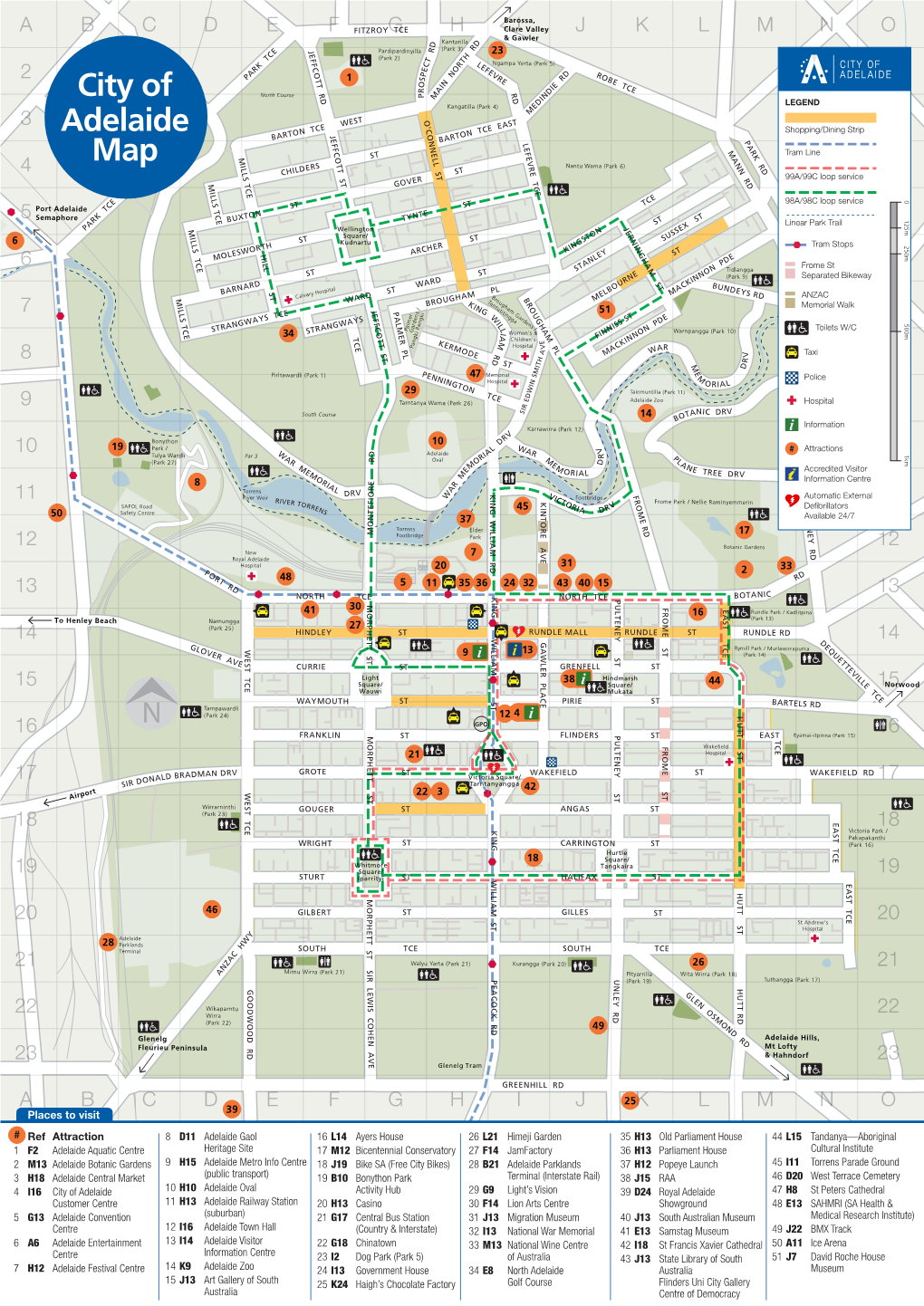 Map of City of Adelaide