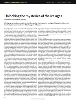 Unlocking the Mysteries of the Ice Ages Maureen E