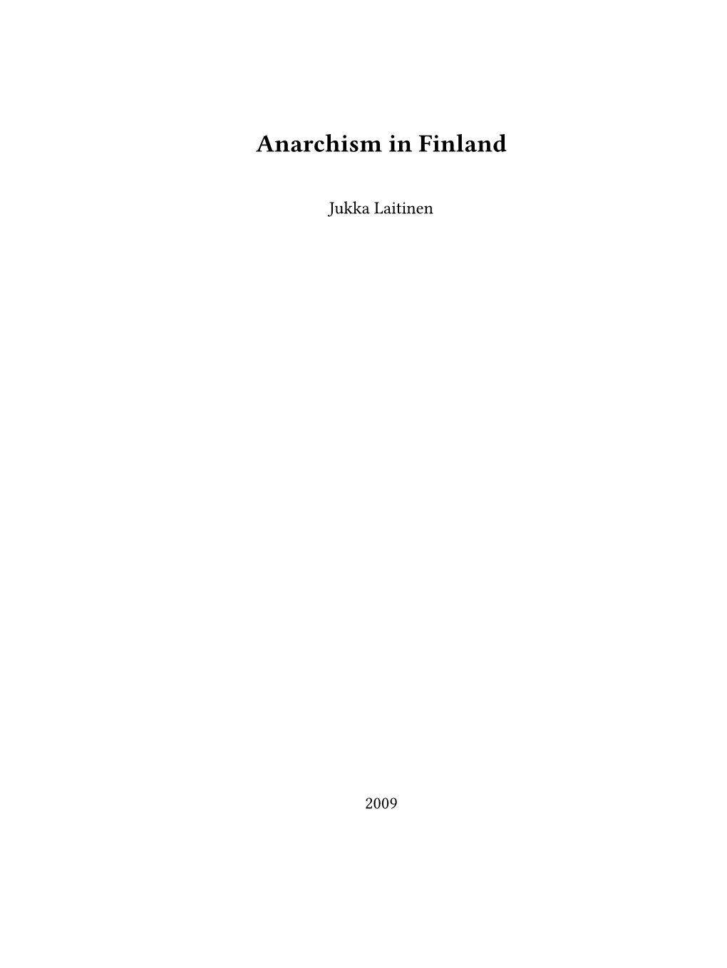 Anarchism in Finland