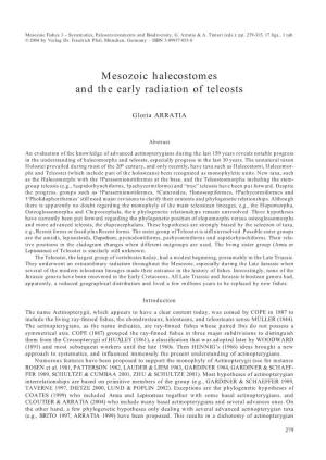 Mesozoic Halecostomes and the Early Radiation of Teleosts