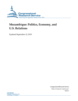 Mozambique: Politics, Economy, and U.S. Relations