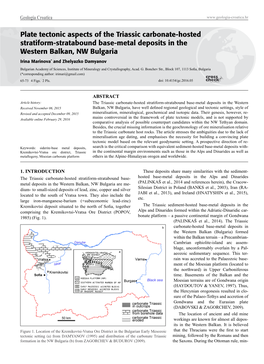 Plate Tectonic Aspects of the Triassic Carbonate-Hosted Stratiform