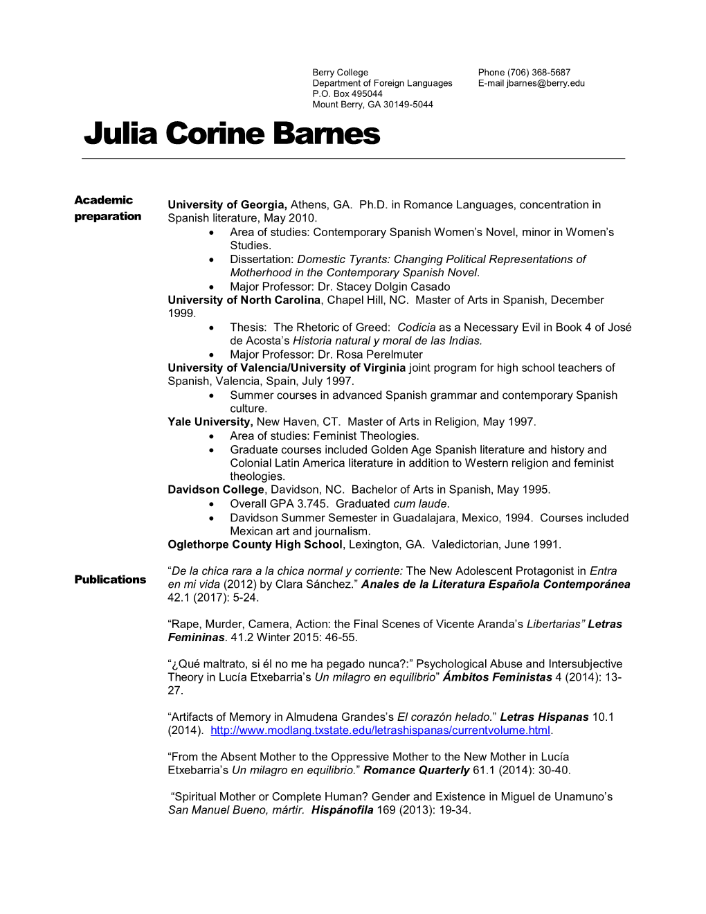 Julia Corine Barnes