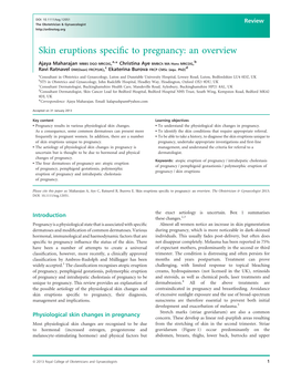 Skin Eruptions Specific to Pregnancy: an Overview