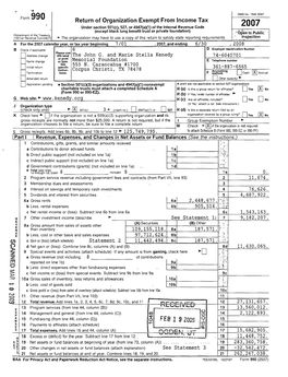 Return of Organization Exempt from Income Tax 2007