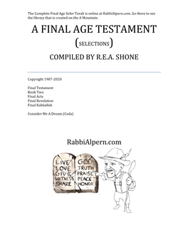 A Final Age Testament (Selections)