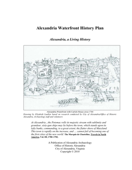 Alexandria Waterfront History Plan