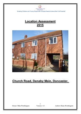 Location Assessment 2015 Church Road, Denaby Main, Doncaster