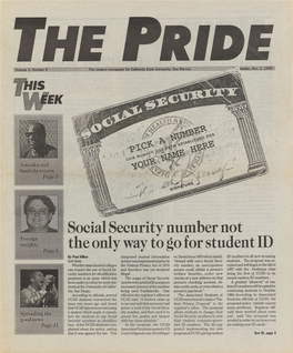 Social Security Number Not the Only Way to Go for Student ID by Paul Hilker Integrated Student Information Vs