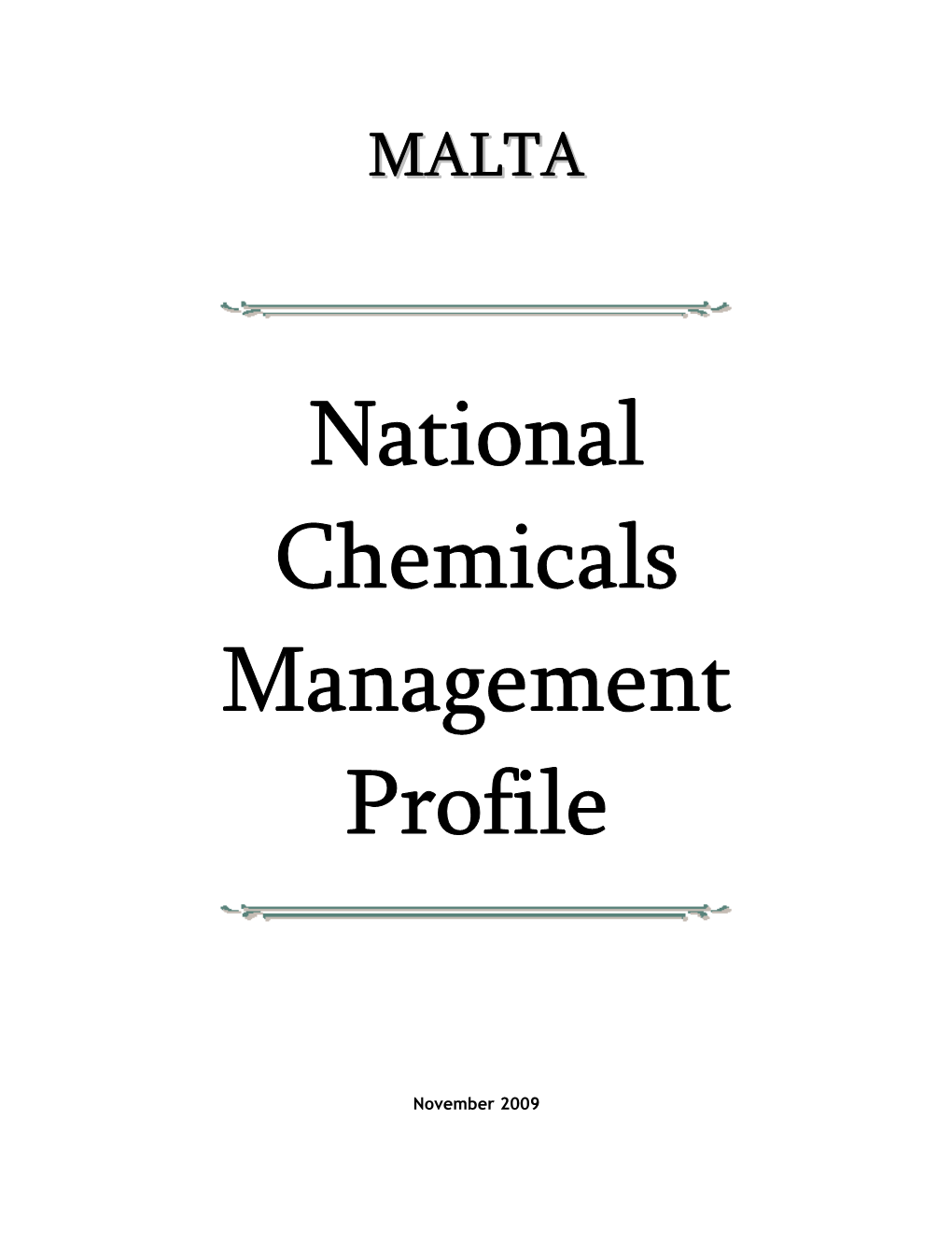 National Chemicals Management Profile