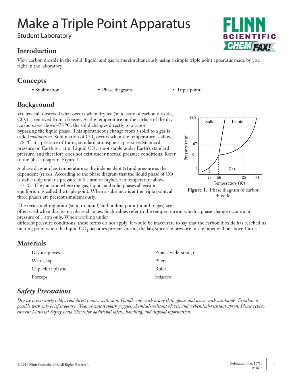 Make a Triple Point Apparatus Student Laboratory SCIENTIFIC