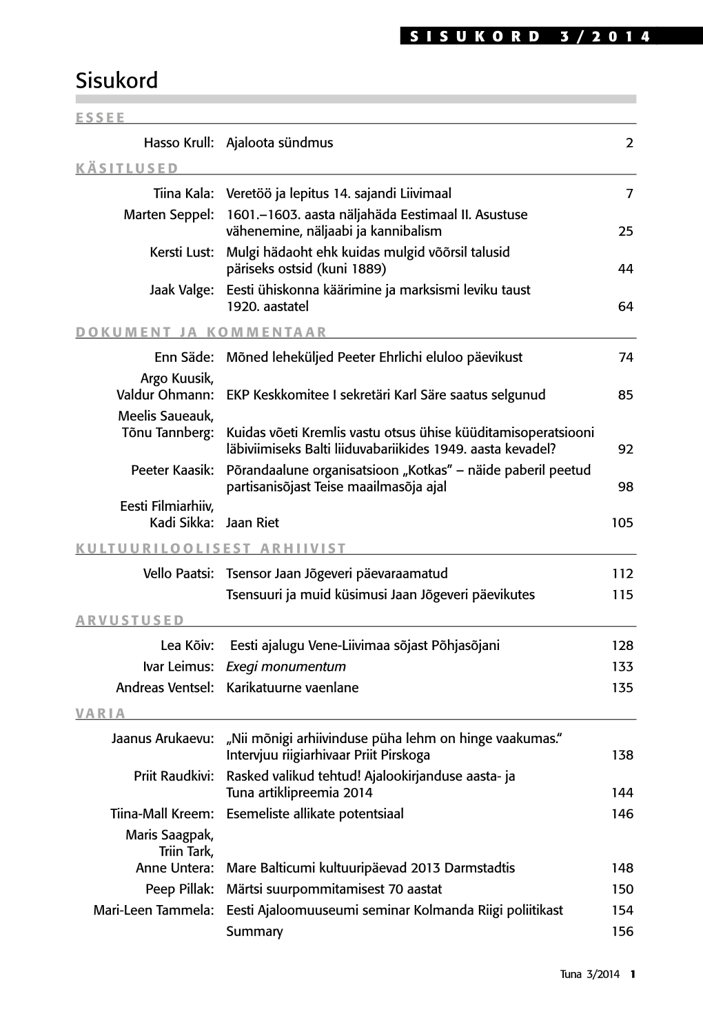 Sisukord 3/2014