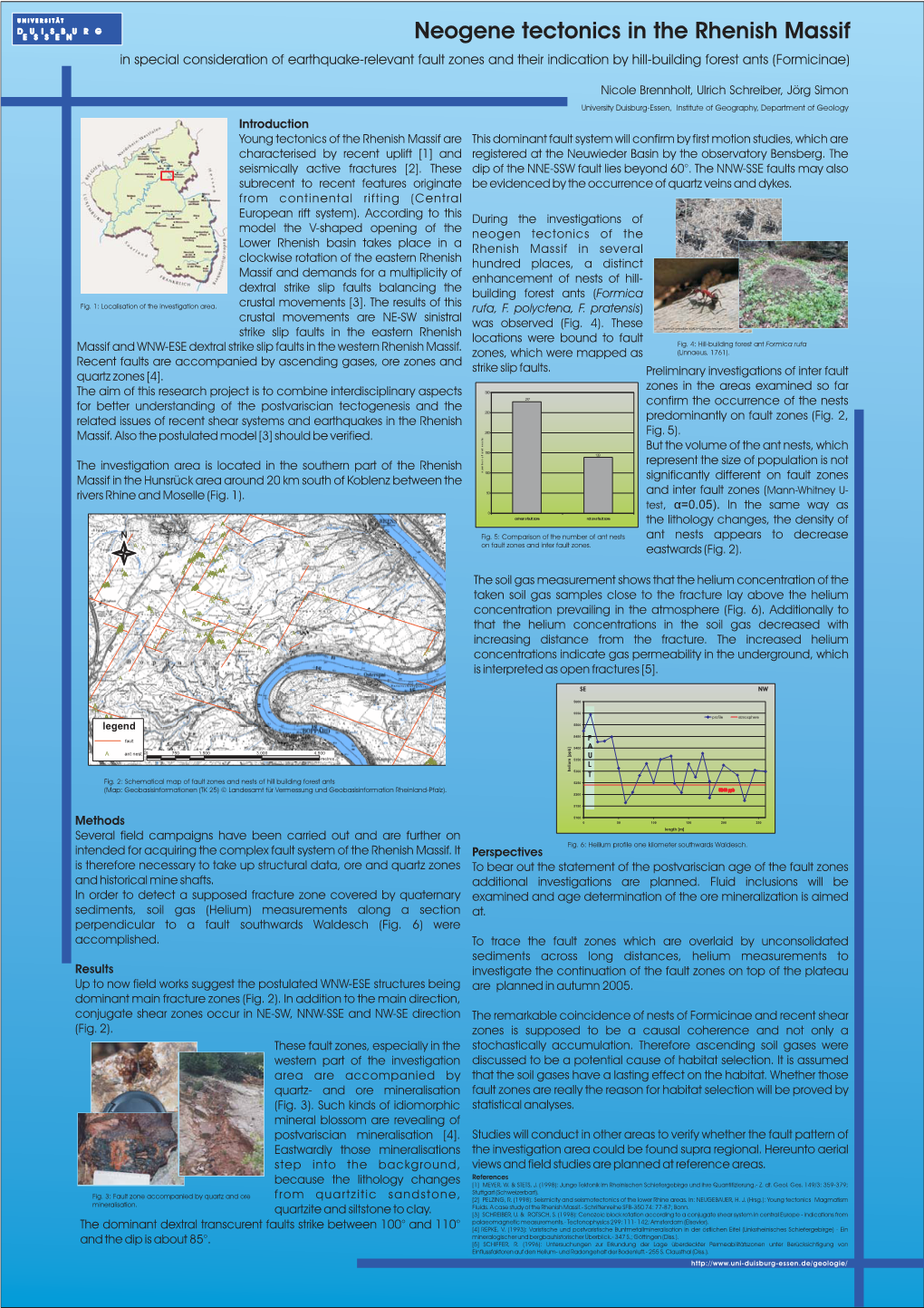 Neogene Tectonics in the Rhenish Massif in Special Consideration of Earthquake-Relevant Fault Zones and Their Indication by Hill-Building Forest Ants (Formicinae)