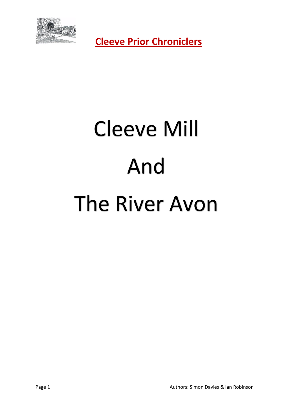 Cleeve Mill and the River Avon