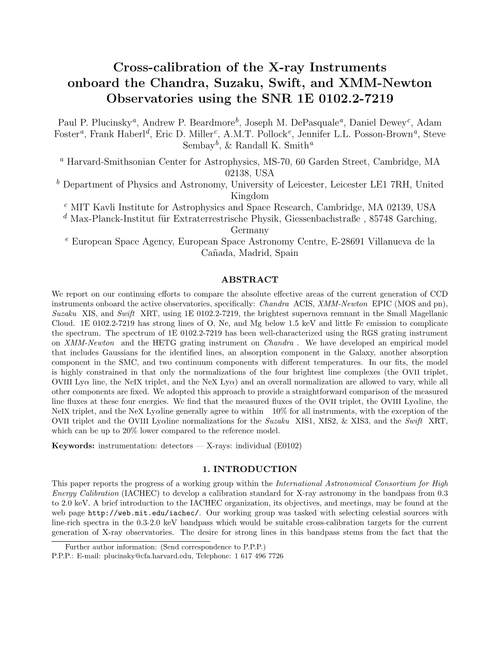 Cross-Calibration of the X-Ray Instruments Onboard the Chandra, Suzaku, Swift, and XMM-Newton Observatories Using the SNR 1E 0102.2-7219