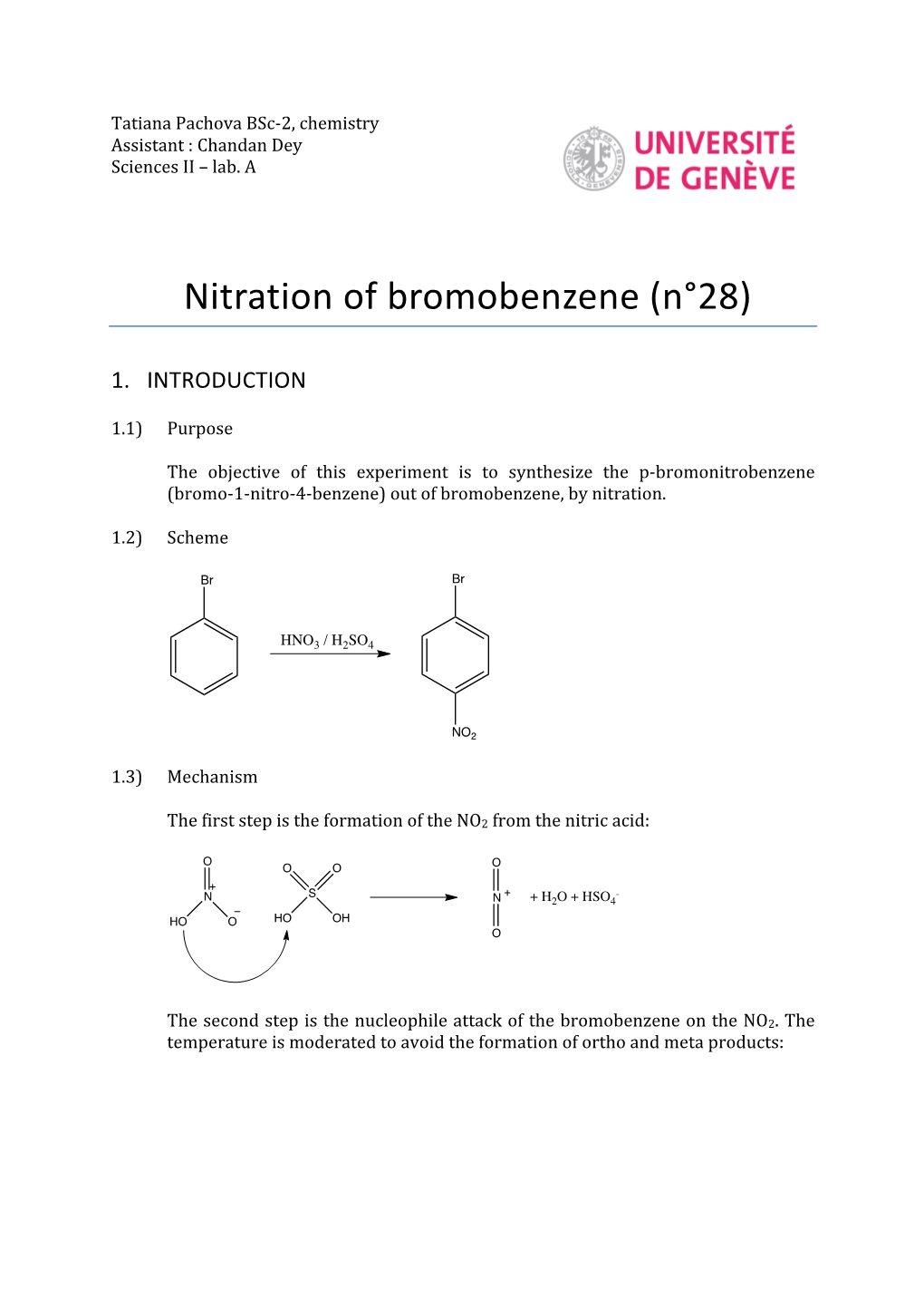 Nitration of Bromobenzene (N°28)