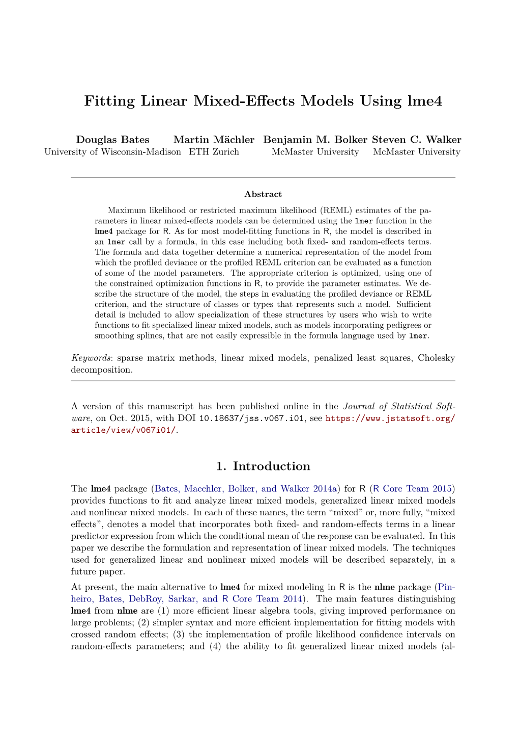 Fitting Linear Mixed-Effects Models Using Lme4